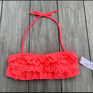 BRAND NEW Pink Ruffle Bathing Suit Top